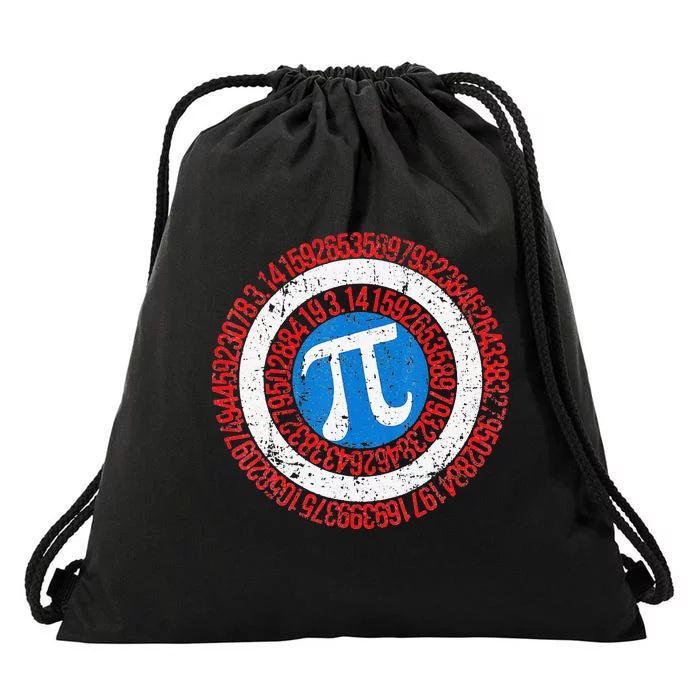 funny National Pi Day Math Teacher Captain Drawstring Bag