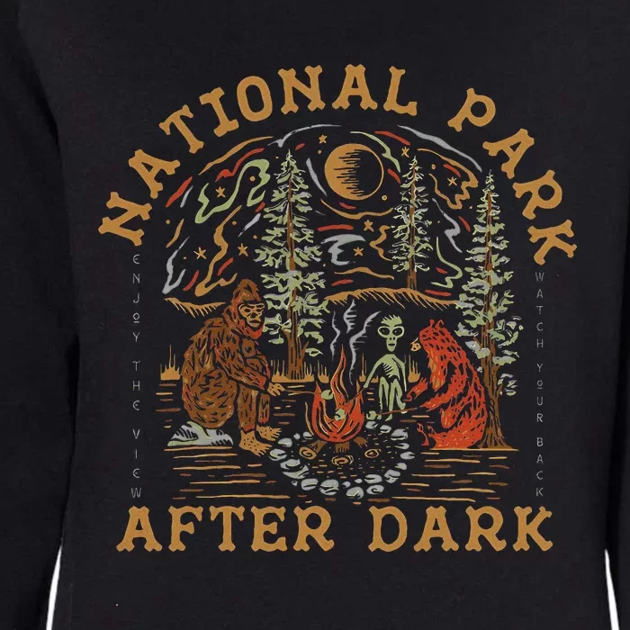 Funny National Park After Dark Womens California Wash Sweatshirt