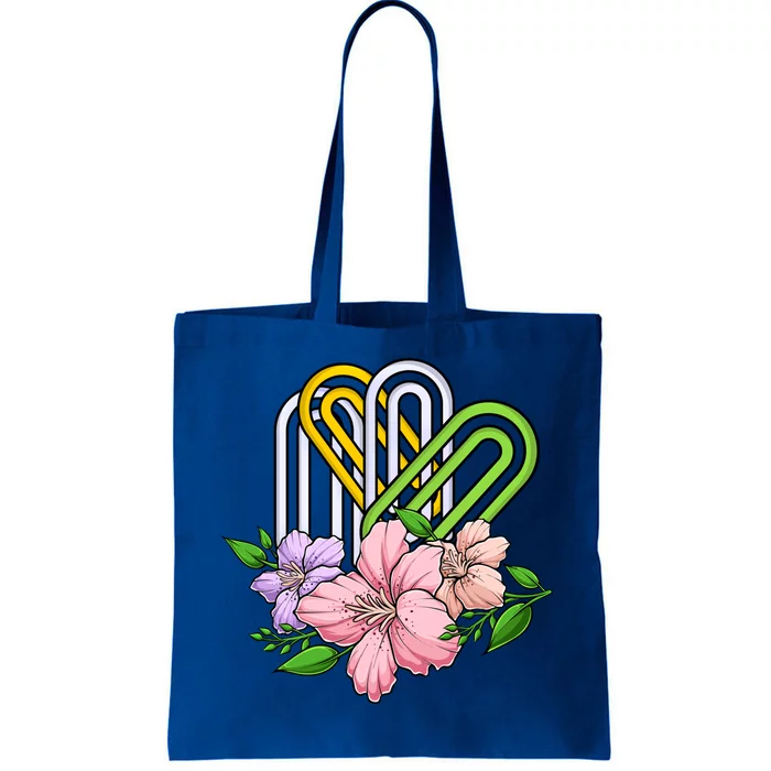 Flower National Paperclip Day Flower Design Gift Tote Bag