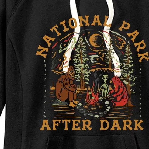 Funny National Park After Dark Women's Fleece Hoodie