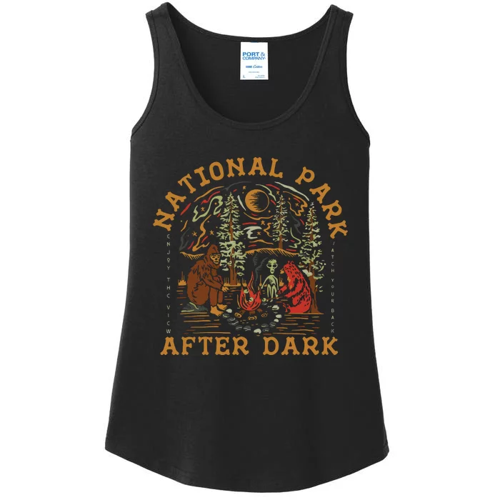 Funny National Park After Dark Ladies Essential Tank