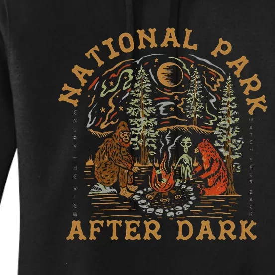 Funny National Park After Dark Women's Pullover Hoodie