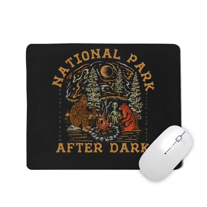 Funny National Park After Dark Mousepad