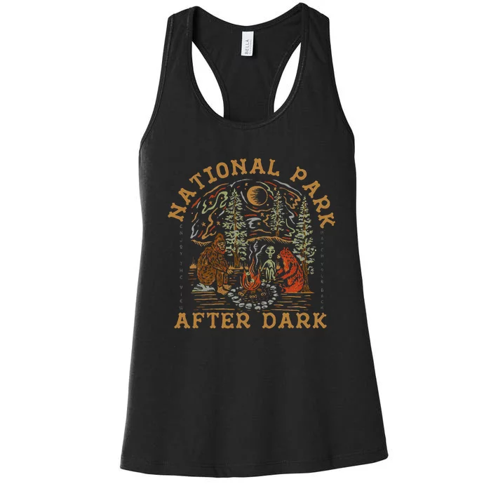 Funny National Park After Dark Women's Racerback Tank