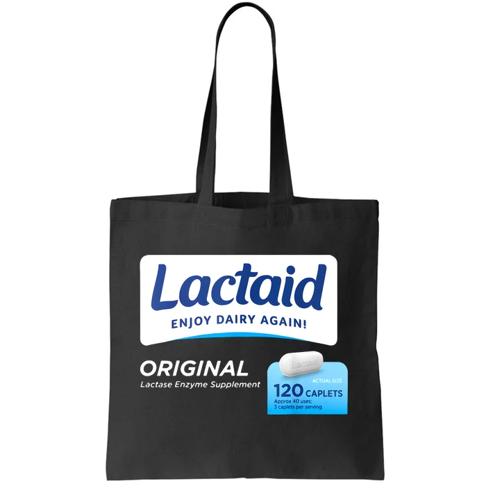 Funny Nurse Pharmacy Halloween Costume Lactaid Tote Bag