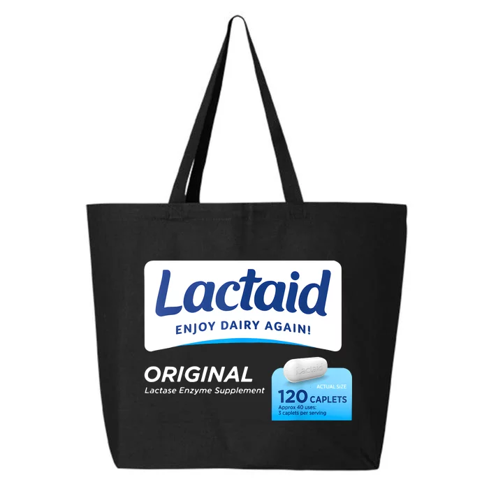 Funny Nurse Pharmacy Halloween Costume Lactaid 25L Jumbo Tote