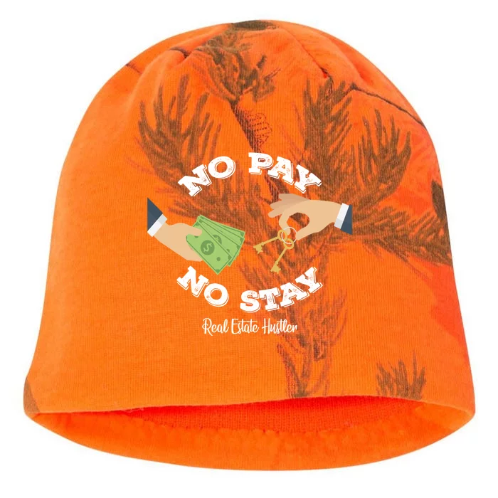 Funny No Pay No Stay Landlord Pay Me Real Estate Investor Cool Gift Kati - Camo Knit Beanie