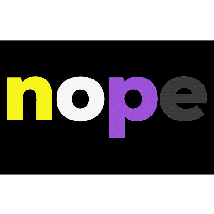 Funny Nonbinary Pride nope Nonbinary LGBTQ Enby Flag Bumper Sticker