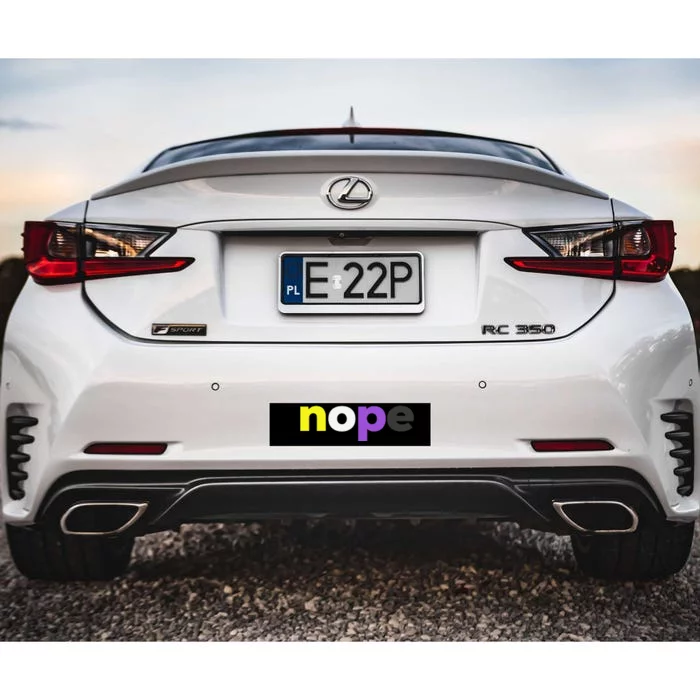 Funny Nonbinary Pride nope Nonbinary LGBTQ Enby Flag Bumper Sticker