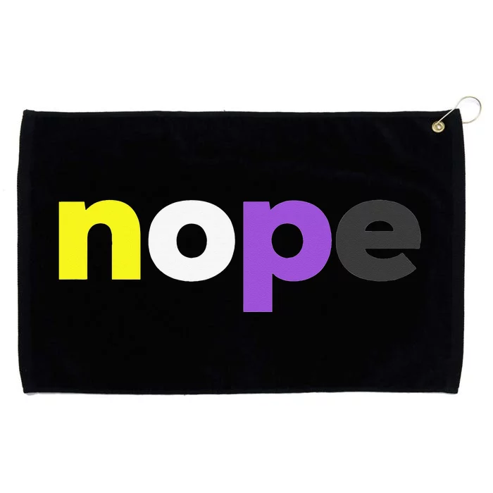 Funny Nonbinary Pride nope Nonbinary LGBTQ Enby Flag Grommeted Golf Towel