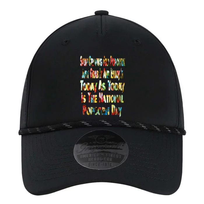 Funny National Popcorn Day Jan 19th Meaningful Gift Performance The Dyno Cap