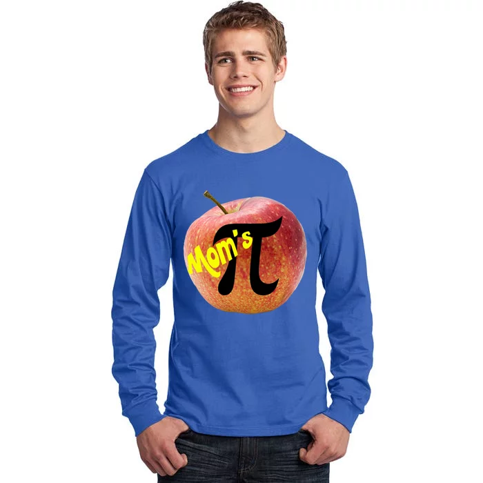 Funny Nerdy Pi Day Or Pie Day It's Mom's Apple Pie Day Gift Tall Long Sleeve T-Shirt