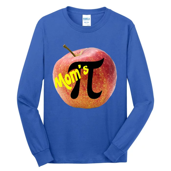 Funny Nerdy Pi Day Or Pie Day It's Mom's Apple Pie Day Gift Tall Long Sleeve T-Shirt