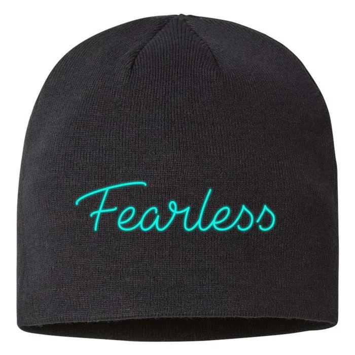 Fearless Neon Quote 8 1/2in Sustainable Knit Beanie