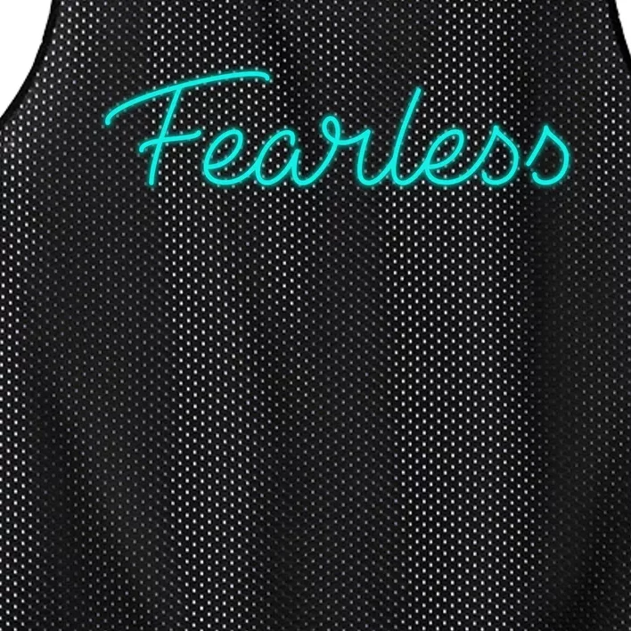 Fearless Neon Quote Mesh Reversible Basketball Jersey Tank