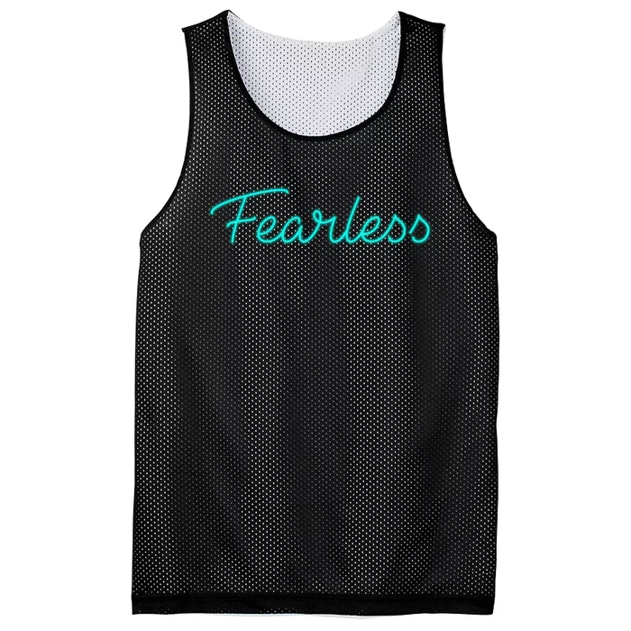 Fearless Neon Quote Mesh Reversible Basketball Jersey Tank