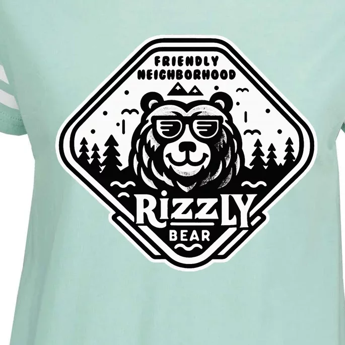 Funny Neighborhood Rizzly Bear Enza Ladies Jersey Football T-Shirt