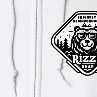 Funny Neighborhood Rizzly Bear Full Zip Hoodie