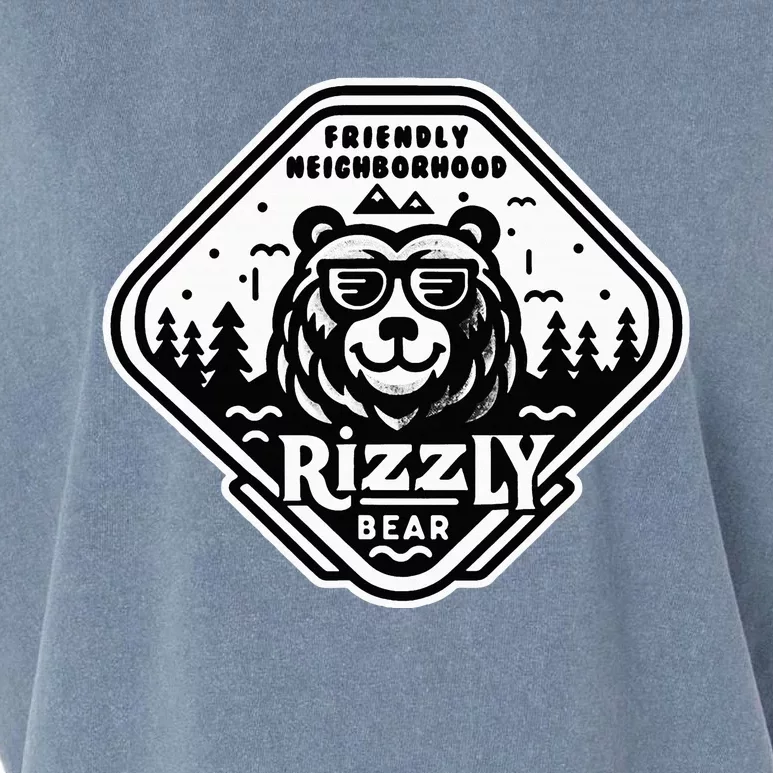 Funny Neighborhood Rizzly Bear Garment-Dyed Women's Muscle Tee