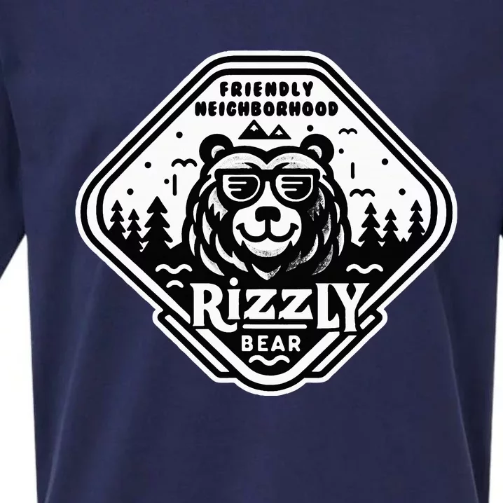 Funny Neighborhood Rizzly Bear Sueded Cloud Jersey T-Shirt