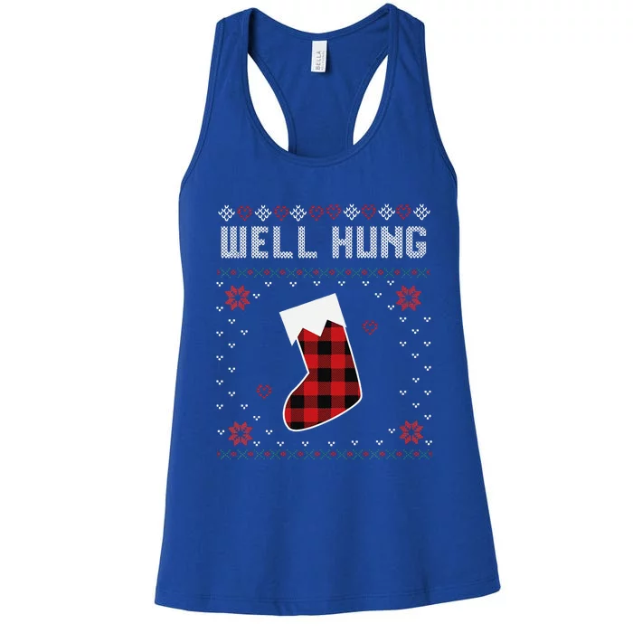 Funny Nice Rack Well Hung Ugly Funny Fun Couples Christmas Women's Racerback Tank