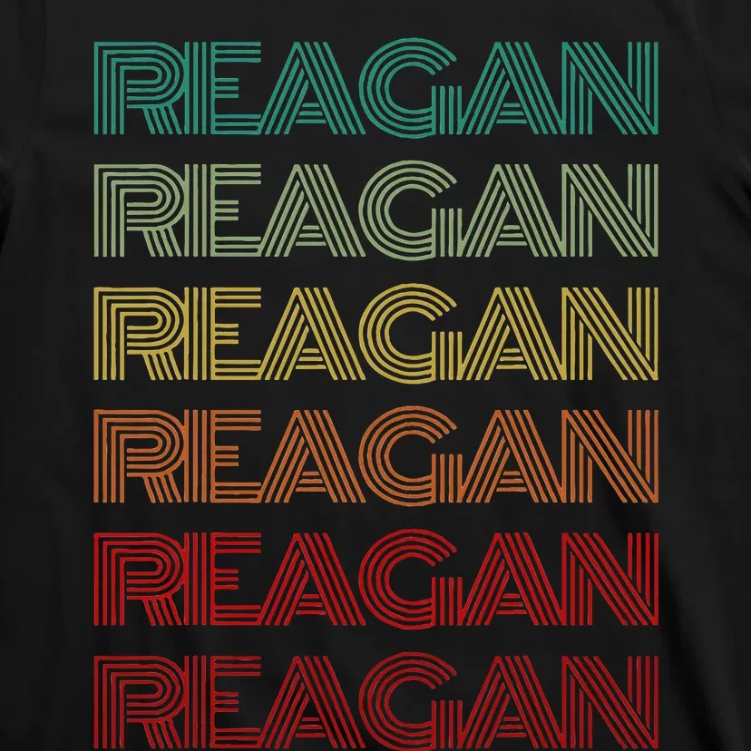 First Name Reagan Girl Retro Personalized Groovy 60s T-Shirt