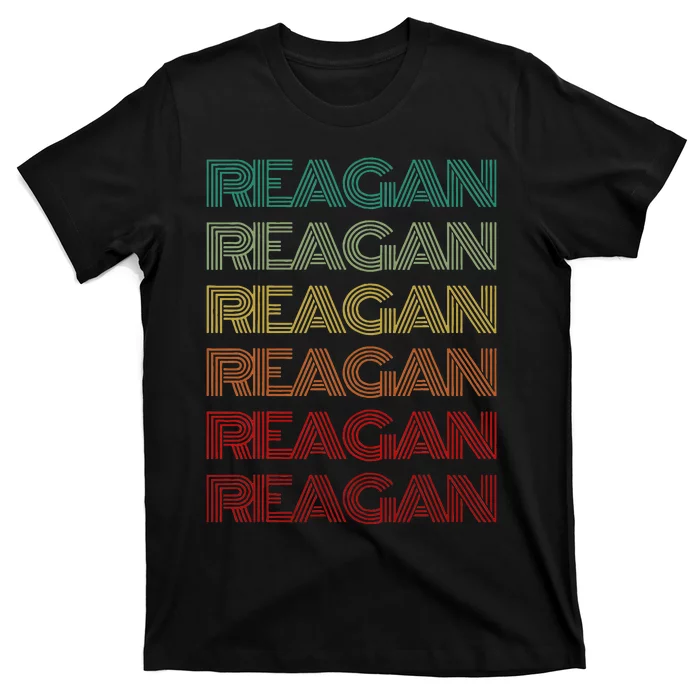 First Name Reagan Girl Retro Personalized Groovy 60s T-Shirt