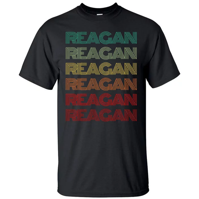 First Name Reagan Girl Retro Personalized Groovy 60s Tall T-Shirt