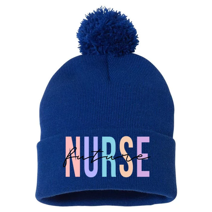 Future Nurse Registered Nurse Rn Gift Pom Pom 12in Knit Beanie