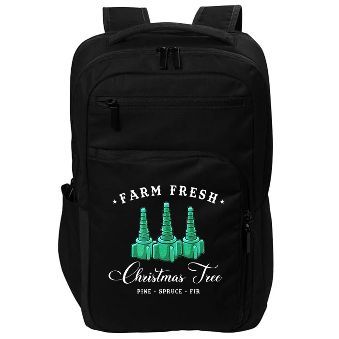 Funny Nurse Respiratory Therapist Farm Fresh Christmas Tree Impact Tech Backpack