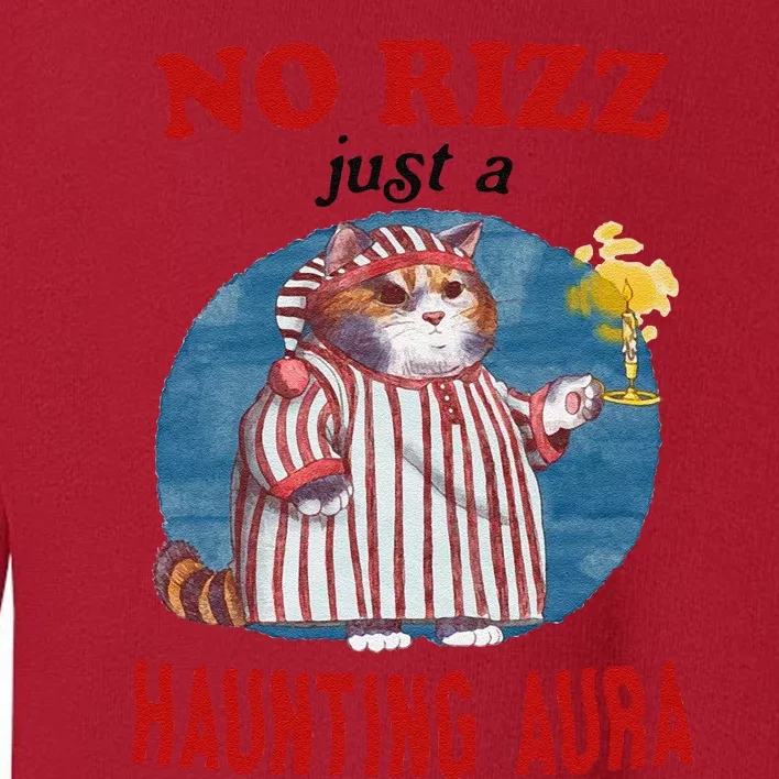 Funny No Rizz Just Haunting Aura Gift Toddler Sweatshirt