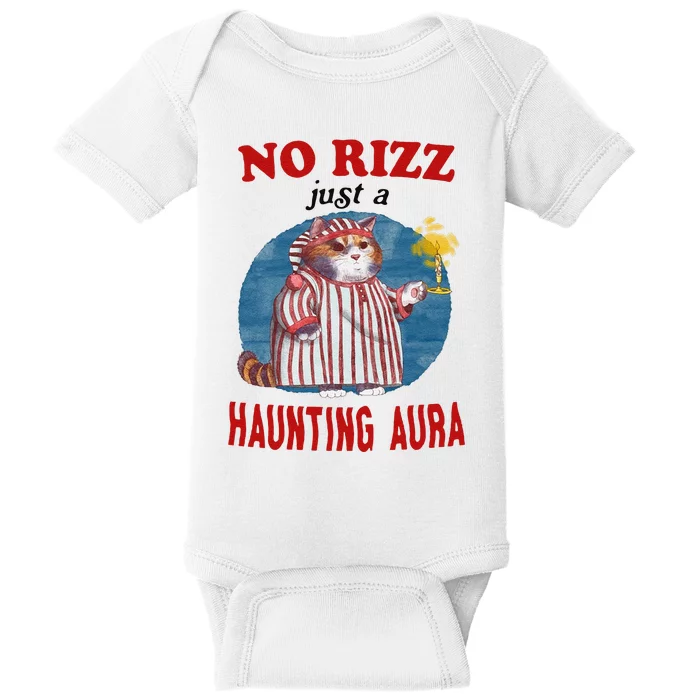 Funny No Rizz Just Haunting Aura Gift Baby Bodysuit