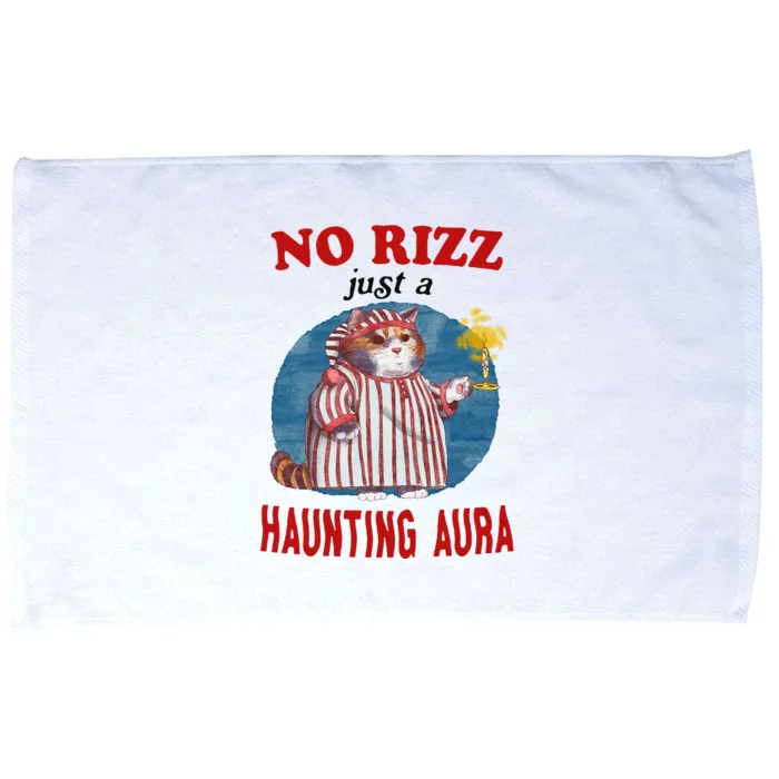 Funny No Rizz Just Haunting Aura Gift Microfiber Hand Towel