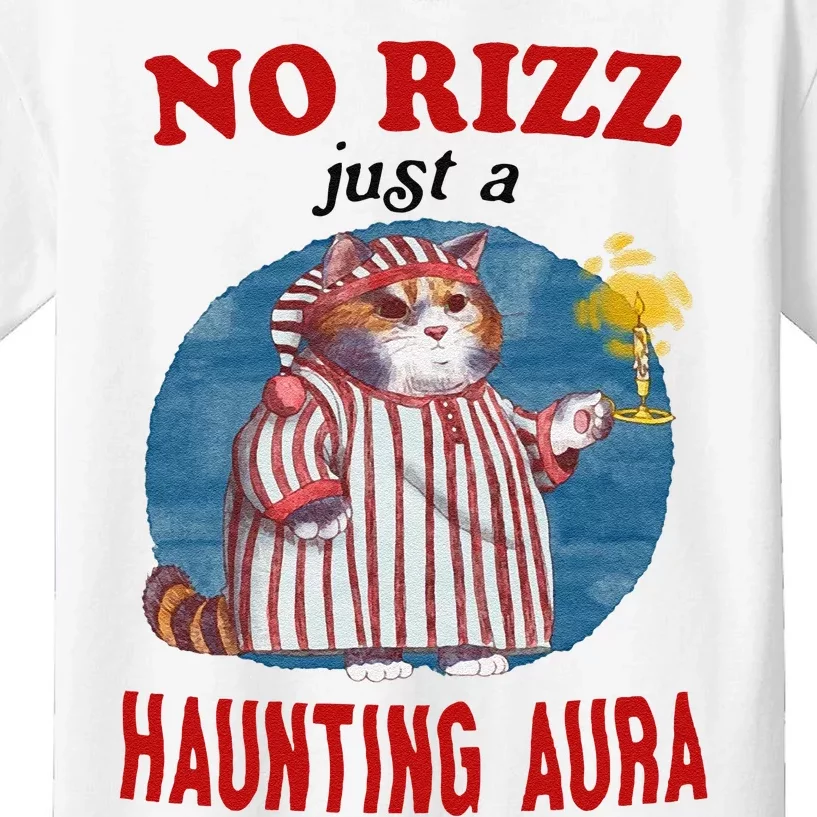 Funny No Rizz Just Haunting Aura Gift Kids T-Shirt