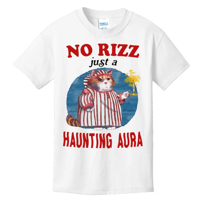 Funny No Rizz Just Haunting Aura Gift Kids T-Shirt