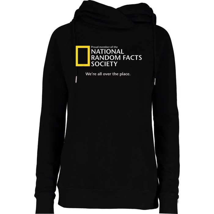 Funny National Random Facts Society for Odd Memory People Womens Funnel Neck Pullover Hood