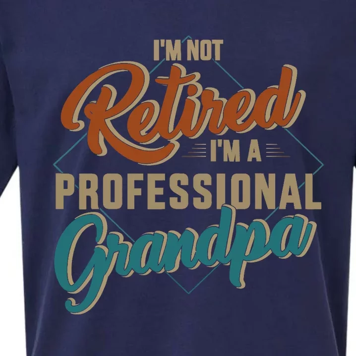 Funny not retired professional grandpa for father's day Sueded Cloud Jersey T-Shirt