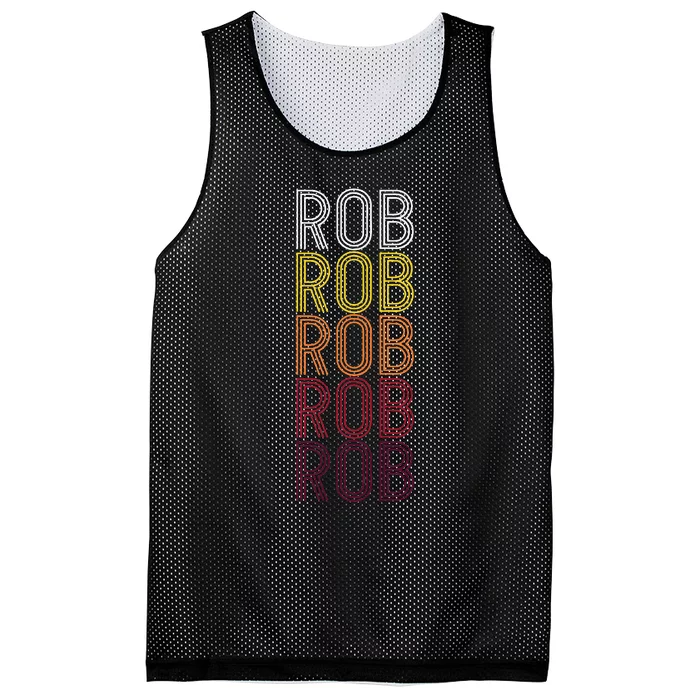 First Name Rob Vintage Rob Mesh Reversible Basketball Jersey Tank