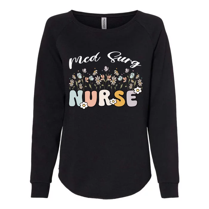 Funny Nurse Retro Groovy Med Surg Gift Womens California Wash Sweatshirt