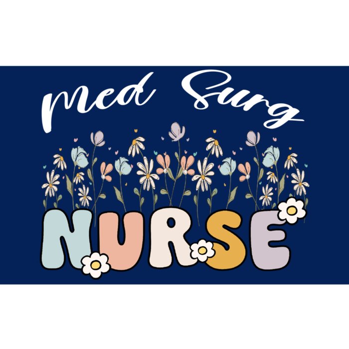 Funny Nurse Retro Groovy Med Surg Gift Bumper Sticker