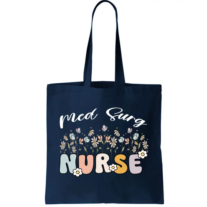 Funny Nurse Retro Groovy Med Surg Gift Tote Bag