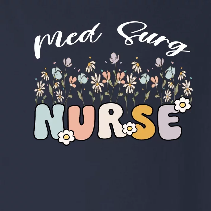 Funny Nurse Retro Groovy Med Surg Gift Toddler Long Sleeve Shirt