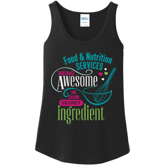 Food & Nutrition Services Being Awesome Lunch Lady Ladies Essential Tank