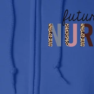 Future Nurse Student Leopard Print Nursing School Great Gift Full Zip Hoodie