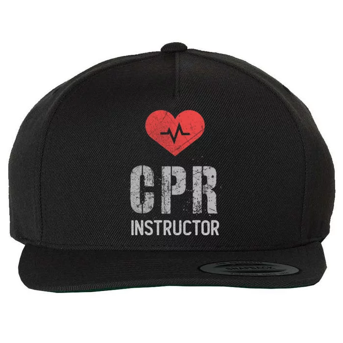 Funny Nursing School Student Studying Nurse Cpr Instructor Gift Wool Snapback Cap