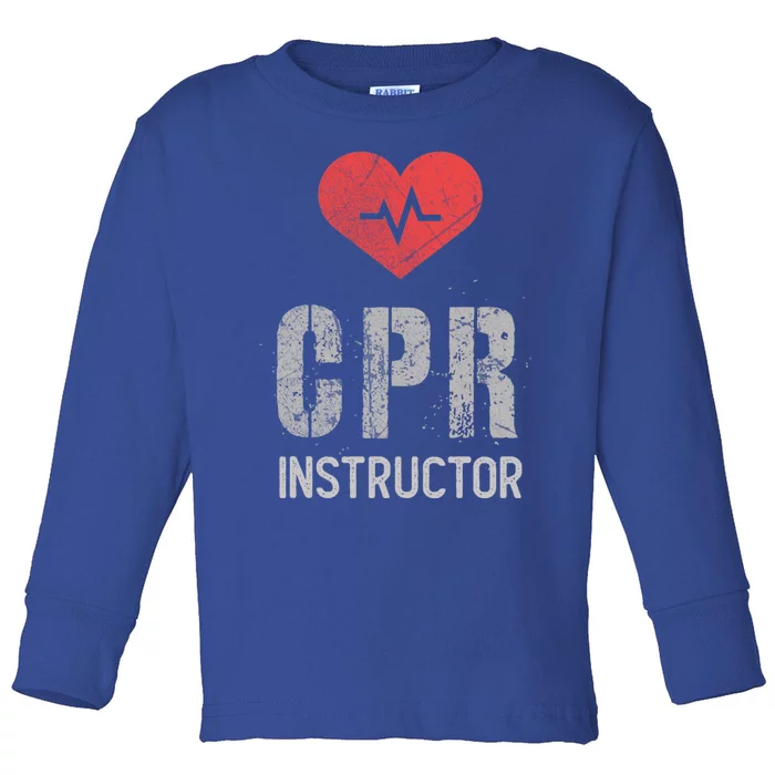 Funny Nursing School Student Studying Nurse Cpr Instructor Gift Toddler Long Sleeve Shirt