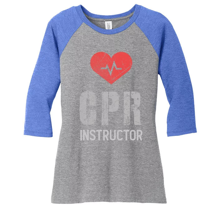 Funny Nursing School Student Studying Nurse Cpr Instructor Gift Women's Tri-Blend 3/4-Sleeve Raglan Shirt