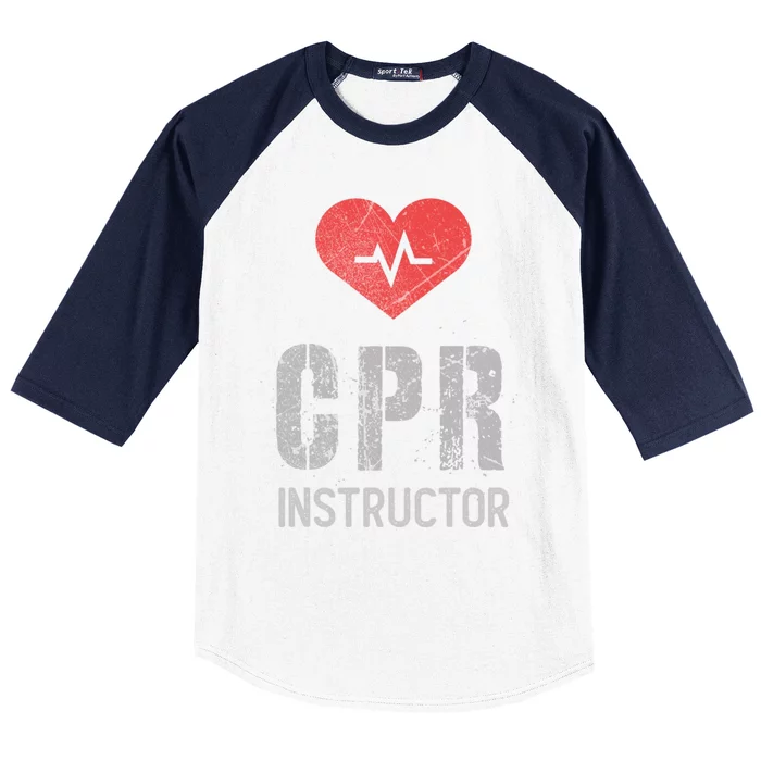 Funny Nursing School Student Studying Nurse Cpr Instructor Gift Baseball Sleeve Shirt