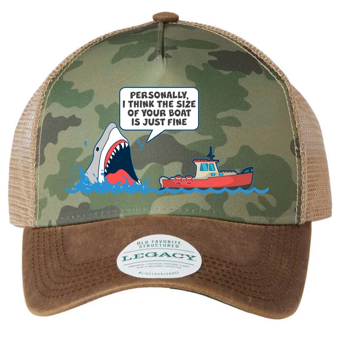 Funny Nice Shark And Fishing Boat Comic Legacy Tie Dye Trucker Hat