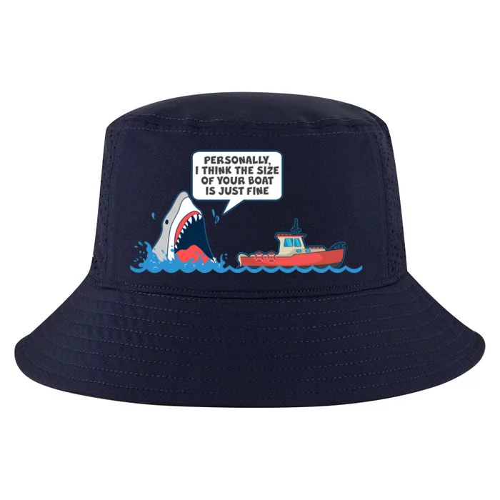 Funny Nice Shark And Fishing Boat Comic Cool Comfort Performance Bucket Hat